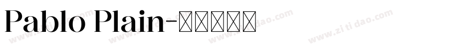 Pablo Plain字体转换